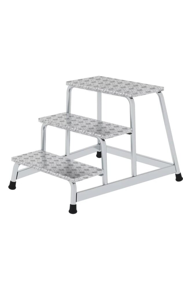 Roossien Aluminium plateautrap, 3 treden Roossien Aluminium plateautrap, 3 treden