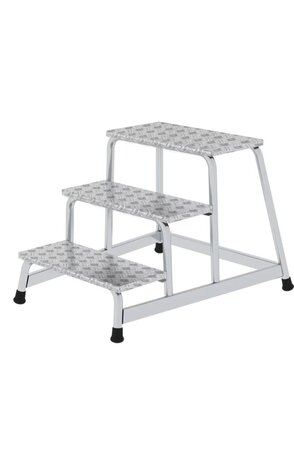 Roossien Aluminium plateautrap, 3 treden Roossien Aluminium plateautrap, 3 treden