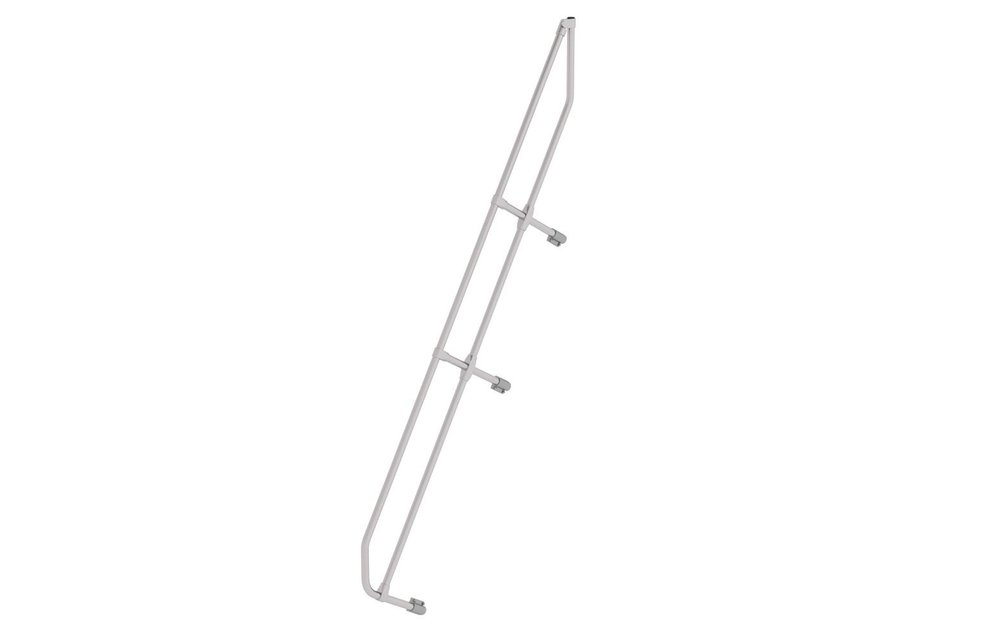 Tweede leuning voor aluminium vaste trap 60°, 1x10