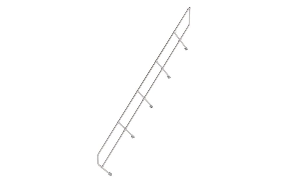 Tweede leuning voor aluminium vaste trap 45°, 1x16