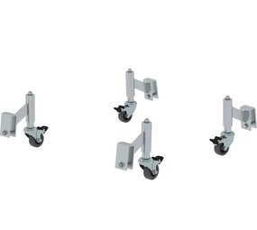 Munk Wiel met veer, Ø 50mm (4 stuks)