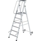 Munk Verrijdbare platformtrap met 6 treden en leuning Munk Verrijdbare platformtrap met 6 treden en leuning