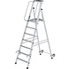 Roossien Verrijdbare platformtrap met 7 treden en leuning Roossien Verrijdbare platformtrap met 7 treden en leuning