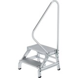 Roossien Montagetrap, 2 aluminium treden, met leuning