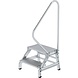 Roossien Montagetrap, 2 aluminium treden, met leuning