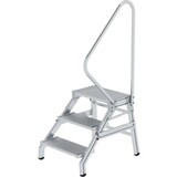Roossien Montagetrap, 3 aluminium treden, met leuning Roossien Montagetrap, 3 aluminium treden, met leuning