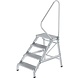 Roossien Montagetrap, 4 aluminium treden, met leuning
