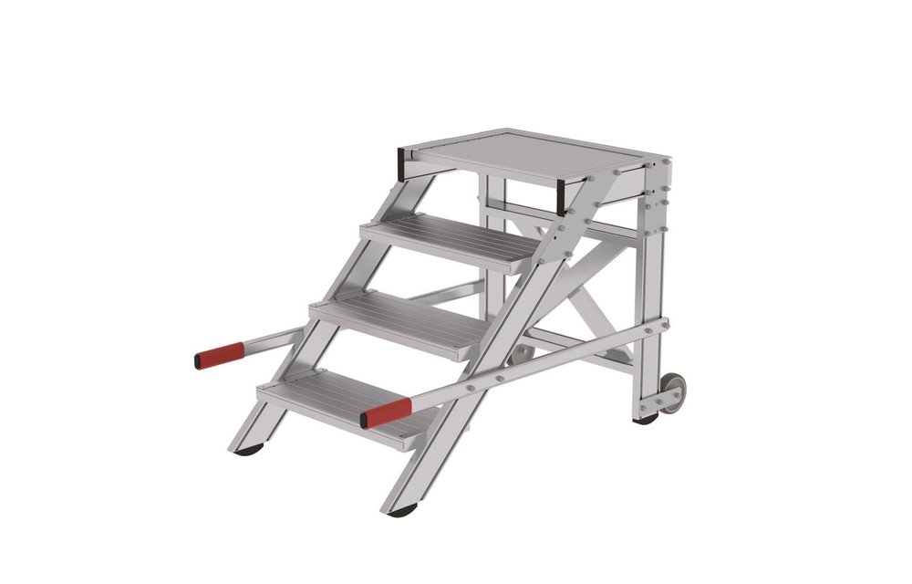Plateautrap, verrijdbaar, 1x4