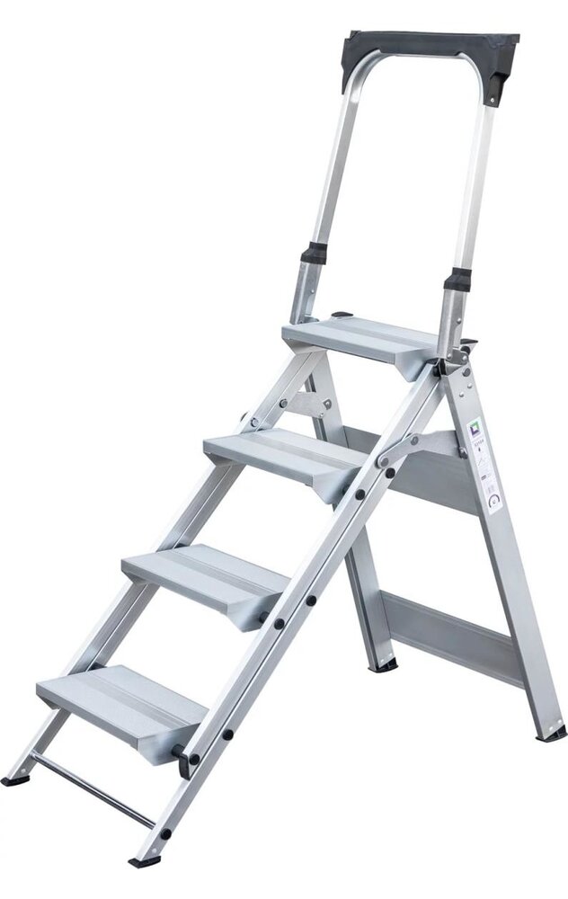 Roossien Enkele klaptrap, 4 treden en steunbeugel