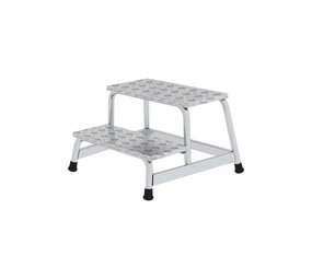 Roossien Aluminium plateautrap, 2 treden Roossien Aluminium plateautrap, 2 treden