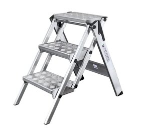 Roossien Aluminium klaptrap met 3 treden, Type ML