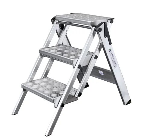 Roossien Aluminium klaptrap met 3 treden, Type ML