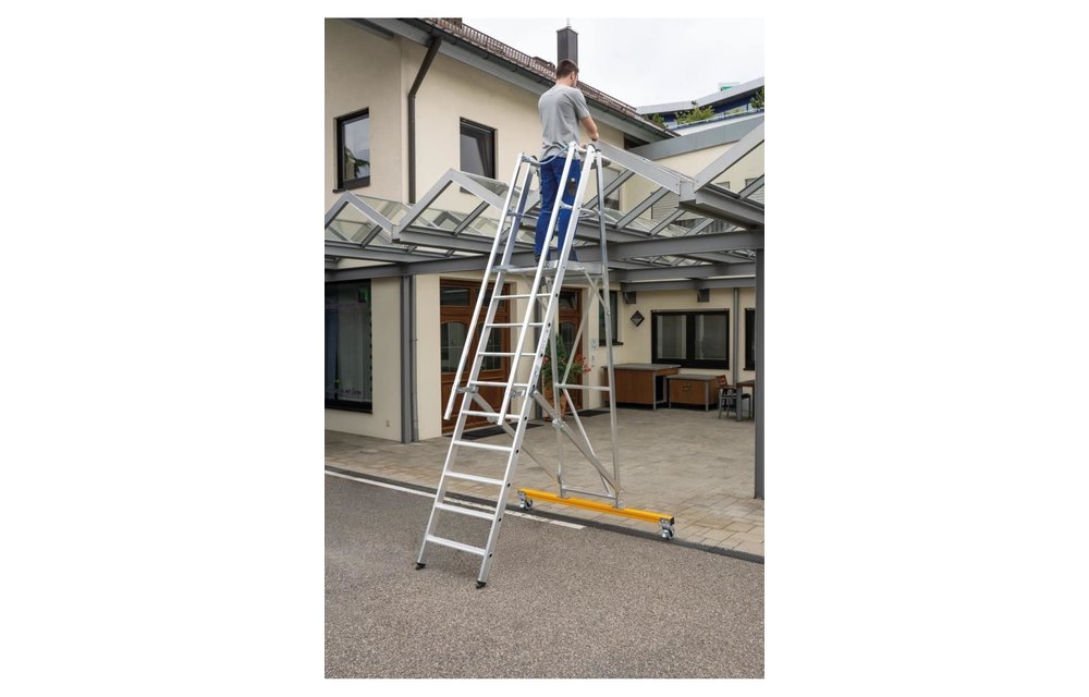 Platformtrap, 1x6, vouwbaar, verrijdbaar