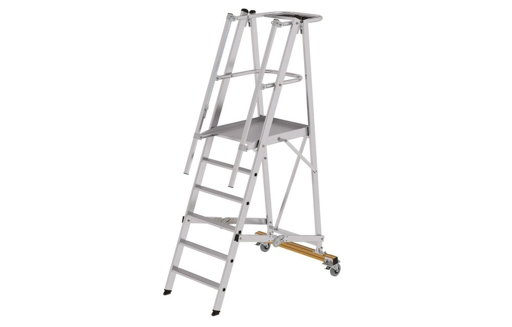 Platformtrap, 1x6, vouwbaar, verrijdbaar