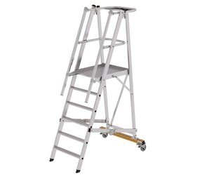Munk Platformtrap 6 treden, vouwbaar, verrijdbaar Munk Platformtrap 6 treden, vouwbaar, verrijdbaar