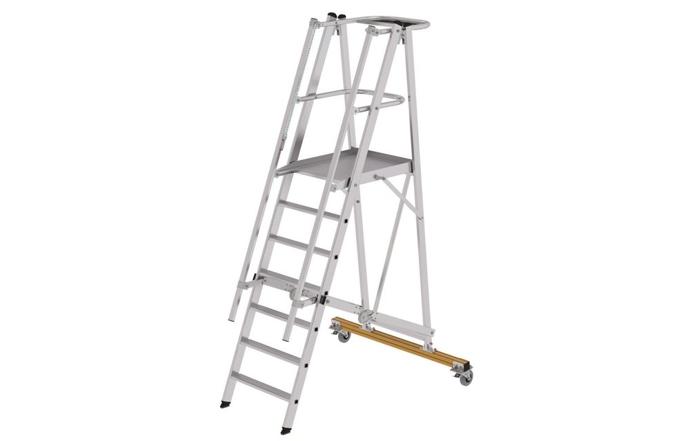 Platformtrap 7 treden, vouwbaar, verrijdbaar