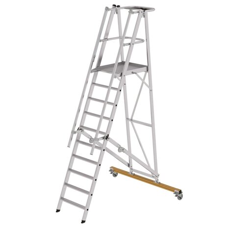 Munk Platformtrap 10 treden, vouwbaar, verrijdbaar Munk Platformtrap 10 treden, vouwbaar, verrijdbaar