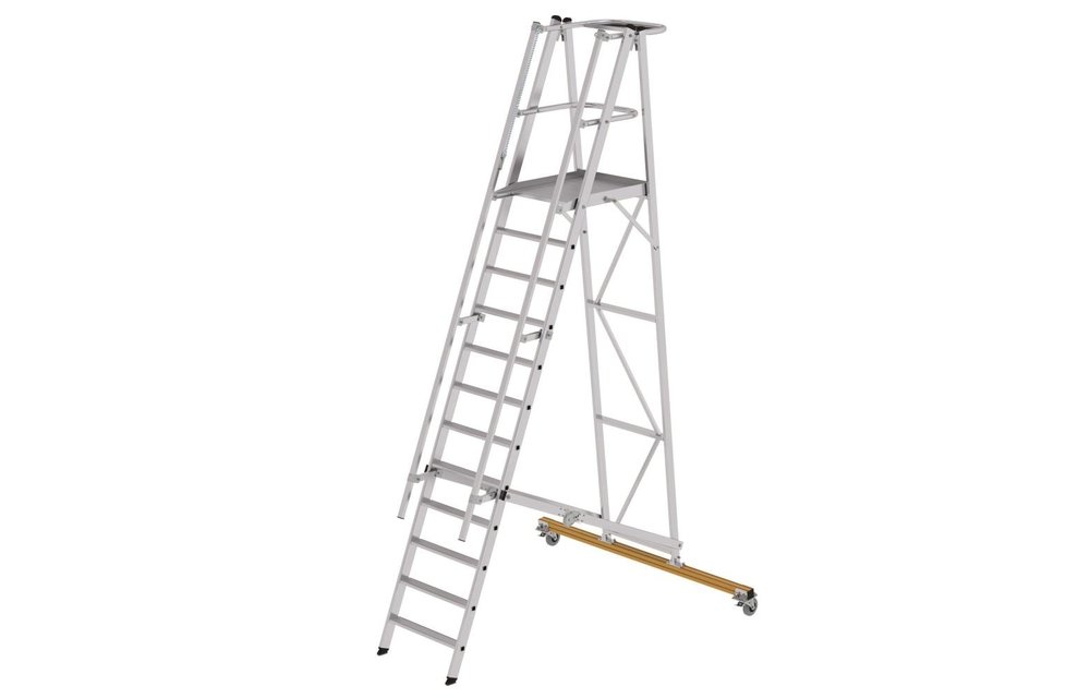 Platformtrap, 1x12, vouwbaar, verrijdbaar