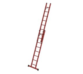 Munk Volkunststof opsteekladder, 2x8 sporten met stabilisatiebalk Munk Volkunststof opsteekladder, 2x8 sporten met stabilisatiebalk
