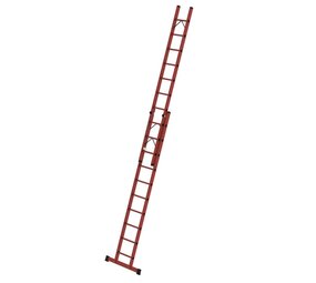 Roossien Volkunststof opsteekladder, 2x10 sporten met stabilisatiebalk