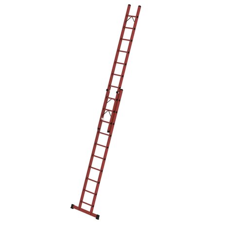 Munk Volkunststof opsteekladder, 2x10 sporten met stabilisatiebalk Munk Volkunststof opsteekladder, 2x10 sporten met stabilisatiebalk