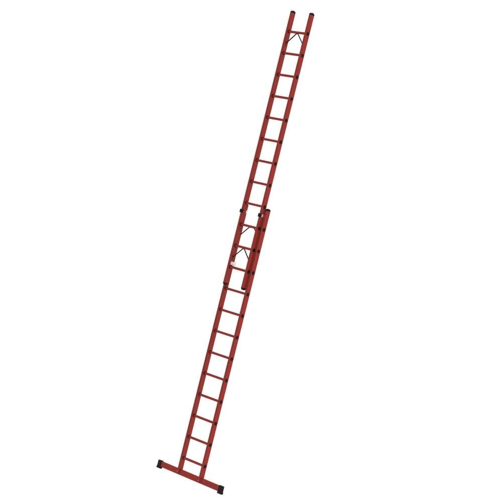 Roossien Volkunststof opsteekladder, 2x12 sporten met stabilisatiebalk