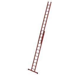 Roossien Volkunststof opsteekladder, 2x12 sporten met stabilisatiebalk