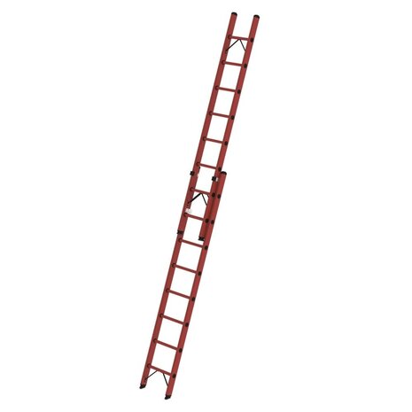 Roossien Volkunststof opsteekladder, 2x8 sporten