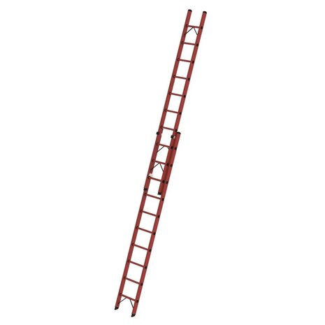 Roossien Volkunststof opsteekladder, 2x10 sporten