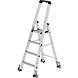 Roossien Aluminium industrietrap, 4 treden, verrijdbaar