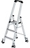 Aluminium industrietrap, 3 treden, verrijdbaar Aluminium industrietrap, 3 treden, verrijdbaar