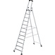 Munk Aluminium industrietrap, 12 treden, verrijdbaar Munk Aluminium industrietrap, 12 treden, verrijdbaar