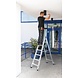 Munk Aluminium industrietrap, 12 treden, verrijdbaar Munk Aluminium industrietrap, 12 treden, verrijdbaar