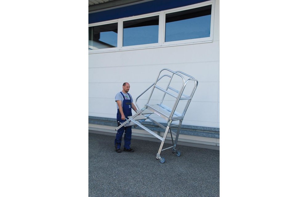 Bordestrap, 6 stalen treden en handgrepen