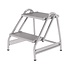 Plateautrap, 2 aluminium treden