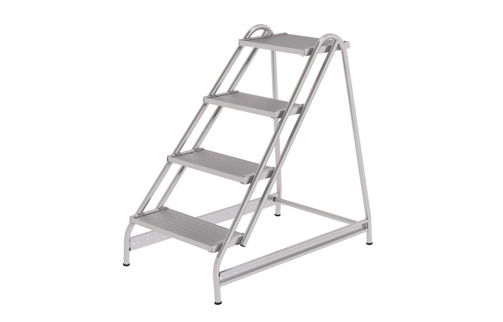 Plateautrap, 4 aluminium treden