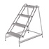 Plateautrap, 4 aluminium treden Plateautrap, 4 aluminium treden
