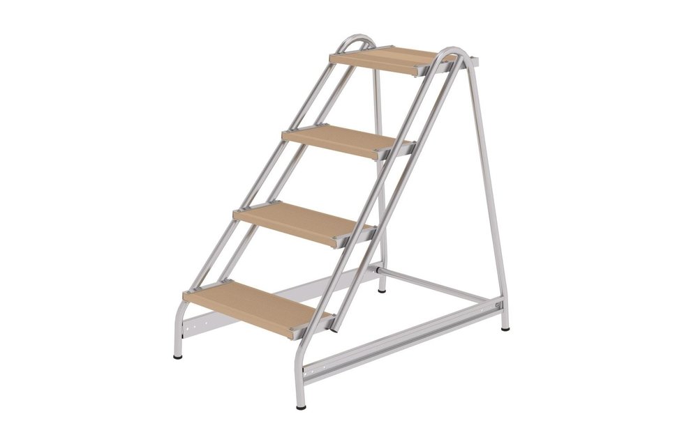 Plateautrap, houten treden, 1x4