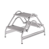 Roossien Dubbelzijdige plateautrap, 2x2 aluminium treden