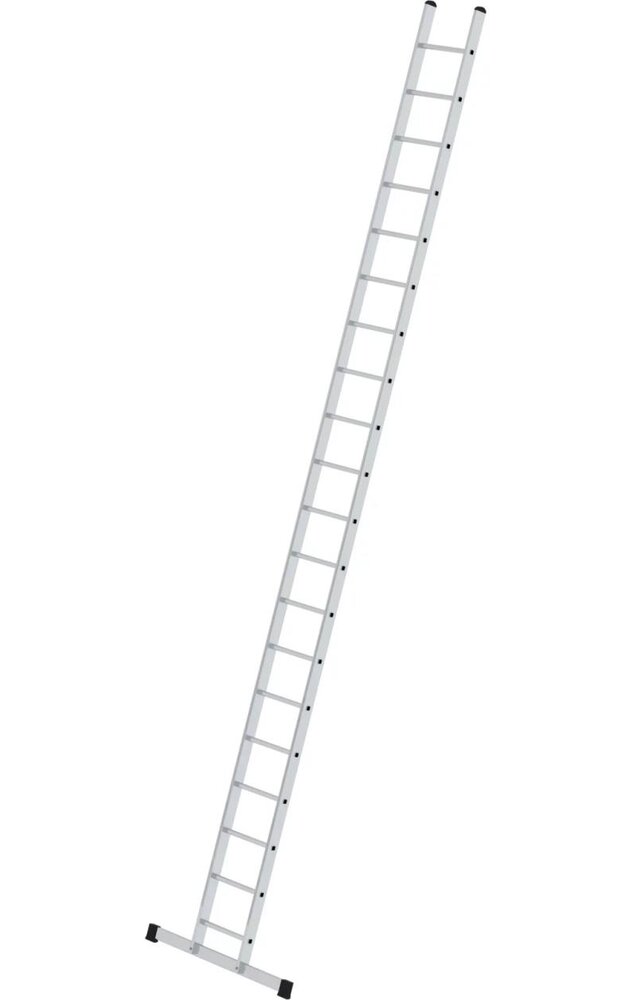 Roossien Aluminium enkele ladder, 20 sporten met stabilisatiebalk