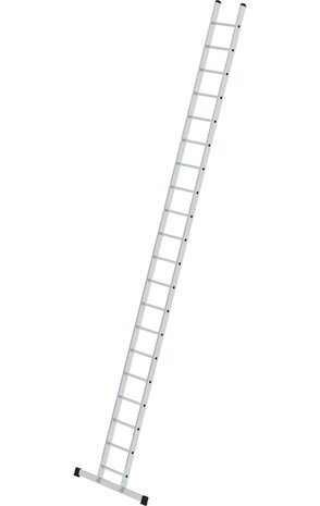 Roossien Aluminium enkele ladder, 20 sporten met stabilisatiebalk