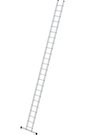Roossien Aluminium enkele ladder, 24 sporten met stabilisatiebalk