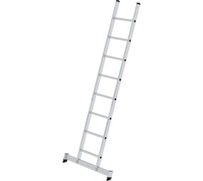 Munk Aluminium enkele ladder, 8 sporten met Nivello-stabilisatiebalk Munk Aluminium enkele ladder, 8 sporten met Nivello-stabilisatiebalk