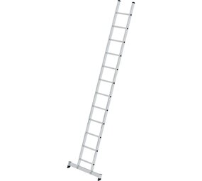 Munk Aluminium enkele ladder, 12 sporten met Nivello-stabilisatiebalk Munk Aluminium enkele ladder, 12 sporten met Nivello-stabilisatiebalk