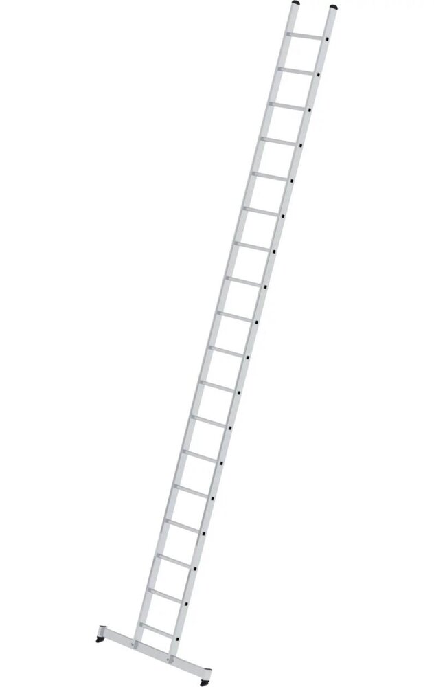 Roossien Aluminium enkele ladder, 16 sporten met Nivello-stabilisatiebalk