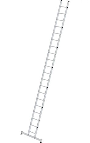 Roossien Aluminium enkele ladder, 20 sporten met Nivello-stabilisatiebalk