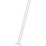 Roossien Aluminium enkele ladder, 24 sporten met Nivello-stabilisatiebalk