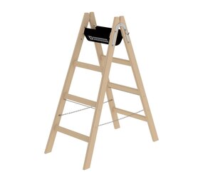 Roossien Houten dubbele ladder, 2x4 sporten