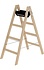 Houten dubbele ladder, 2x4 sporten Houten dubbele ladder, 2x4 sporten