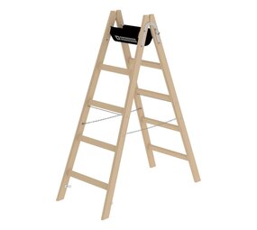 Munk Houten dubbele ladder, 2x5 sporten Munk Houten dubbele ladder, 2x5 sporten